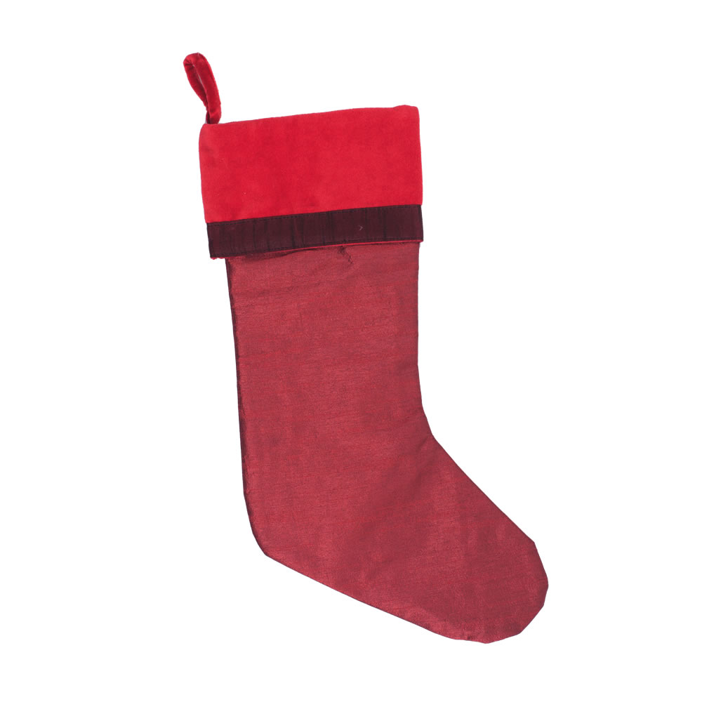 Qtx17102 8 X 19 In. Burgundy Frost Stocking