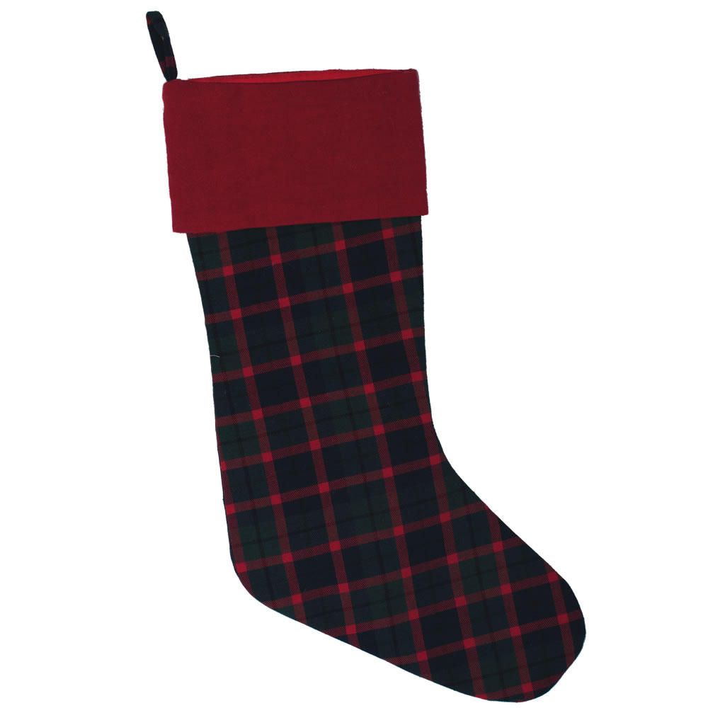 Qtx17152 8 X 19 In. Red & Green Highlands Collection Stocking