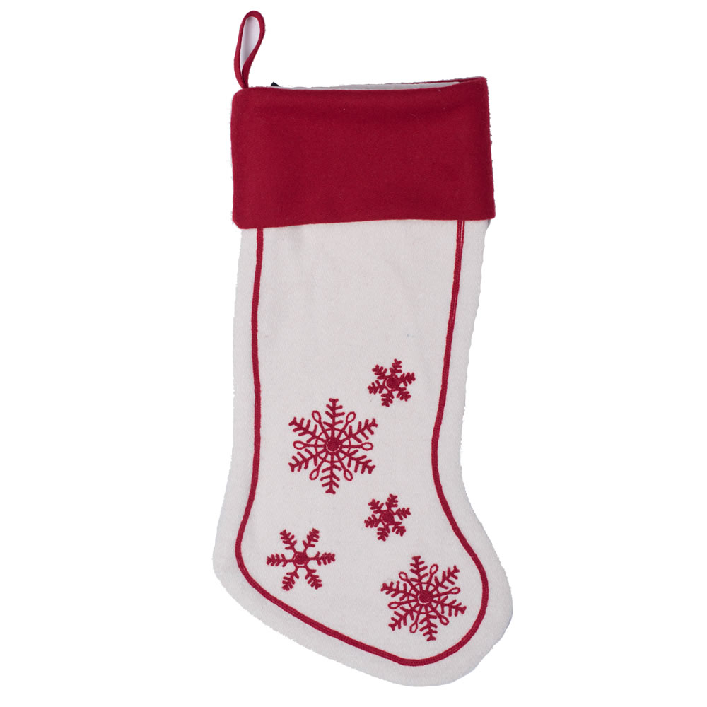 Qtx17602 8 X 19 In. Let It Snow Collection White Stocking