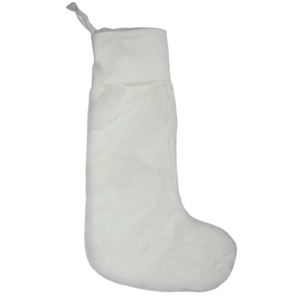 Qtx17722 8 X 19 In. Snow Fox Collection White Stocking
