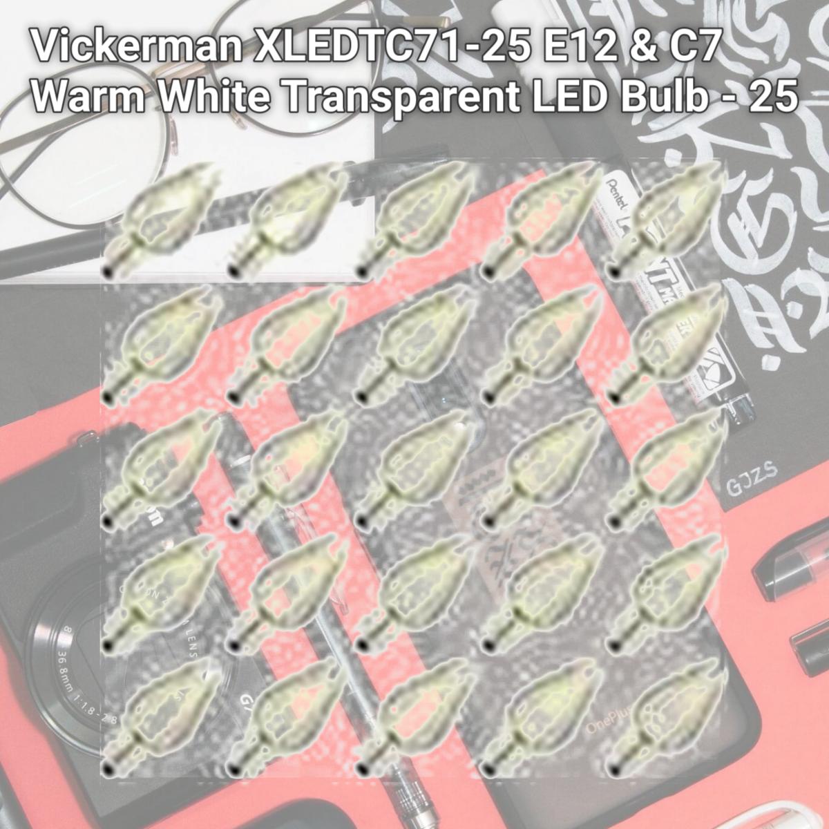 Picture of Vickerman XLEDTC71-25 E12 & C7 Warm White Transparent LED Bulb - 25