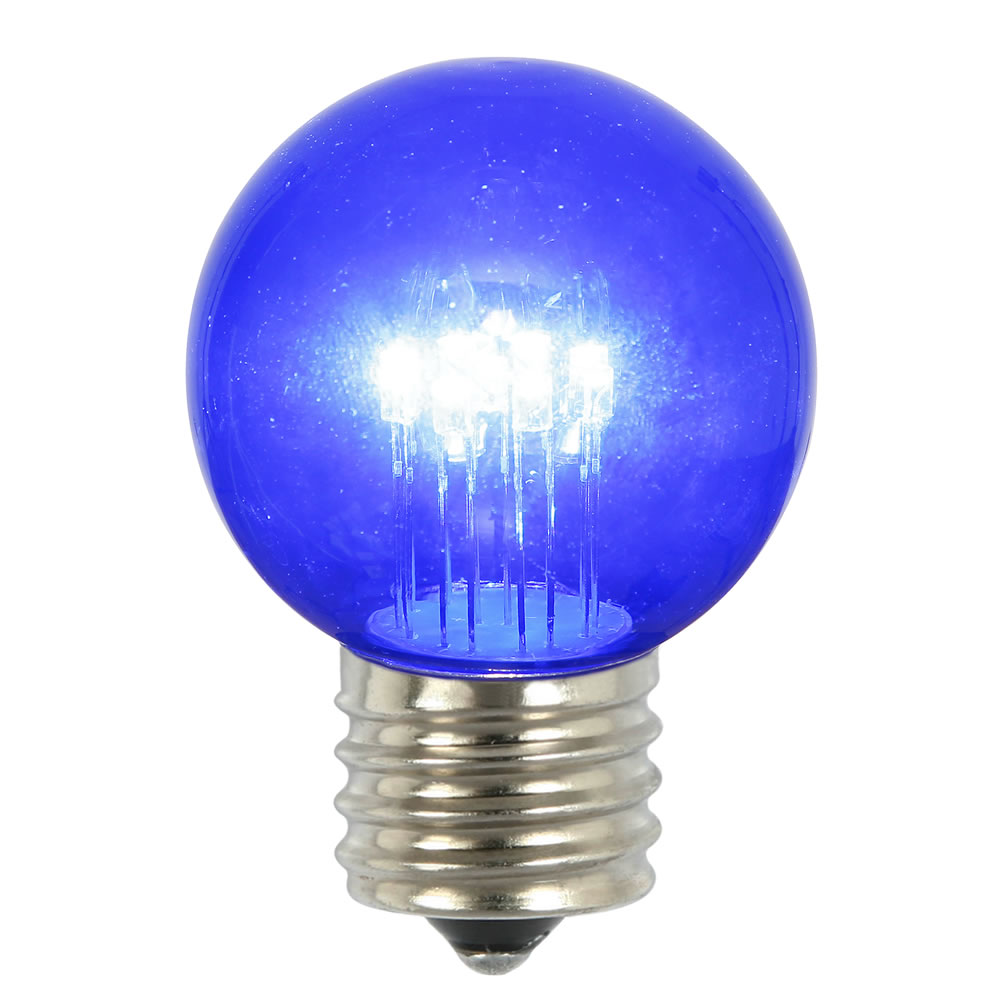 Xled2652 0.9w Blue Glass G50 Transparent Led Replacement Bulb - 5 Per Box