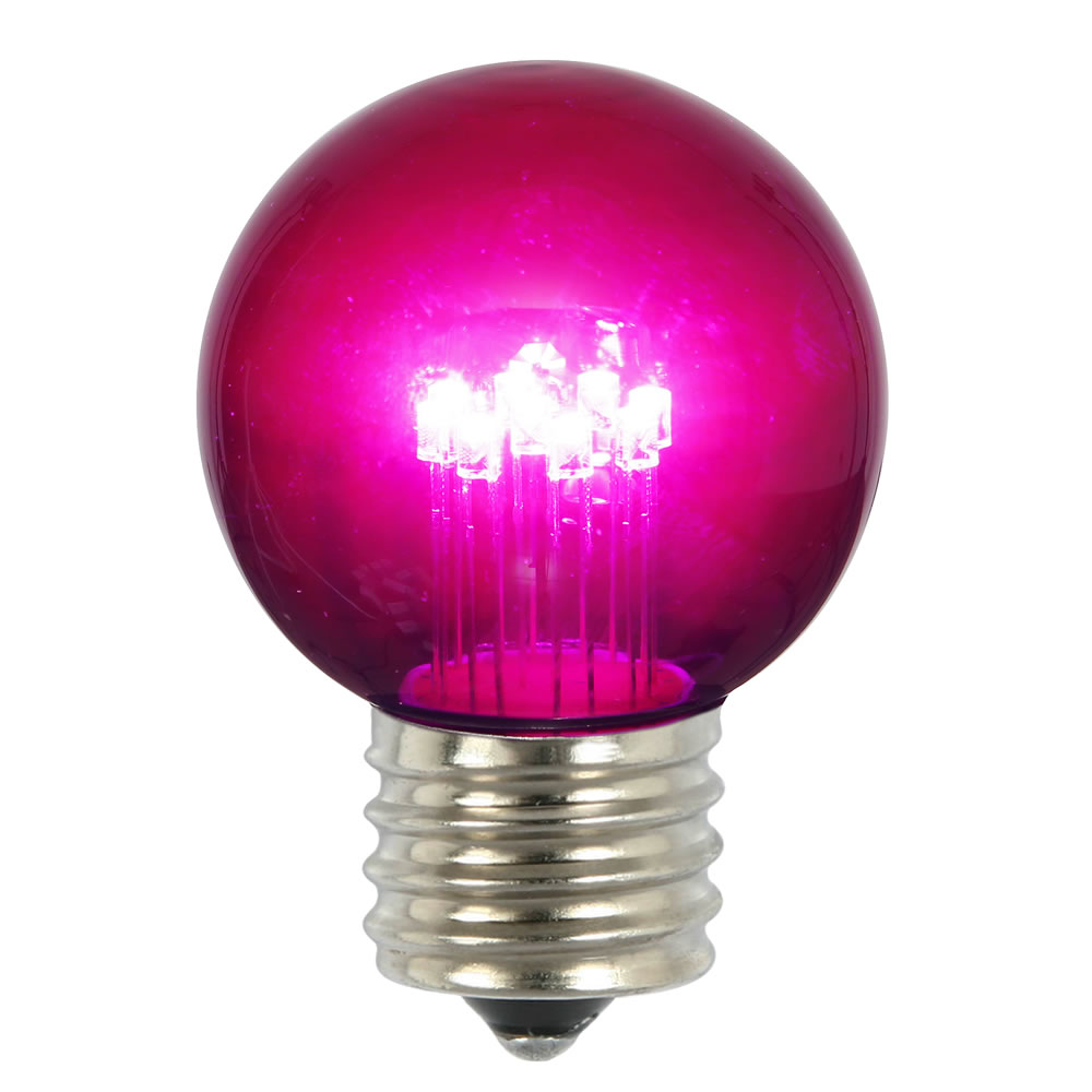 0.9w Purple Glass G50 Transparent Led Replacement Bulb - 5 Per Box
