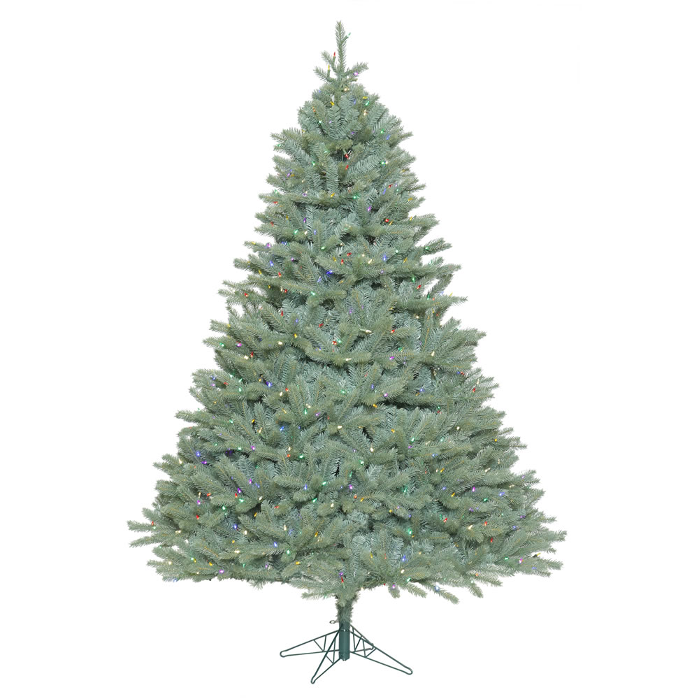 A164782led 9 Ft. X 76 In. Colorado Blue Spruce Artificial Christmas Tree With 1650 Multi-colored Led Light