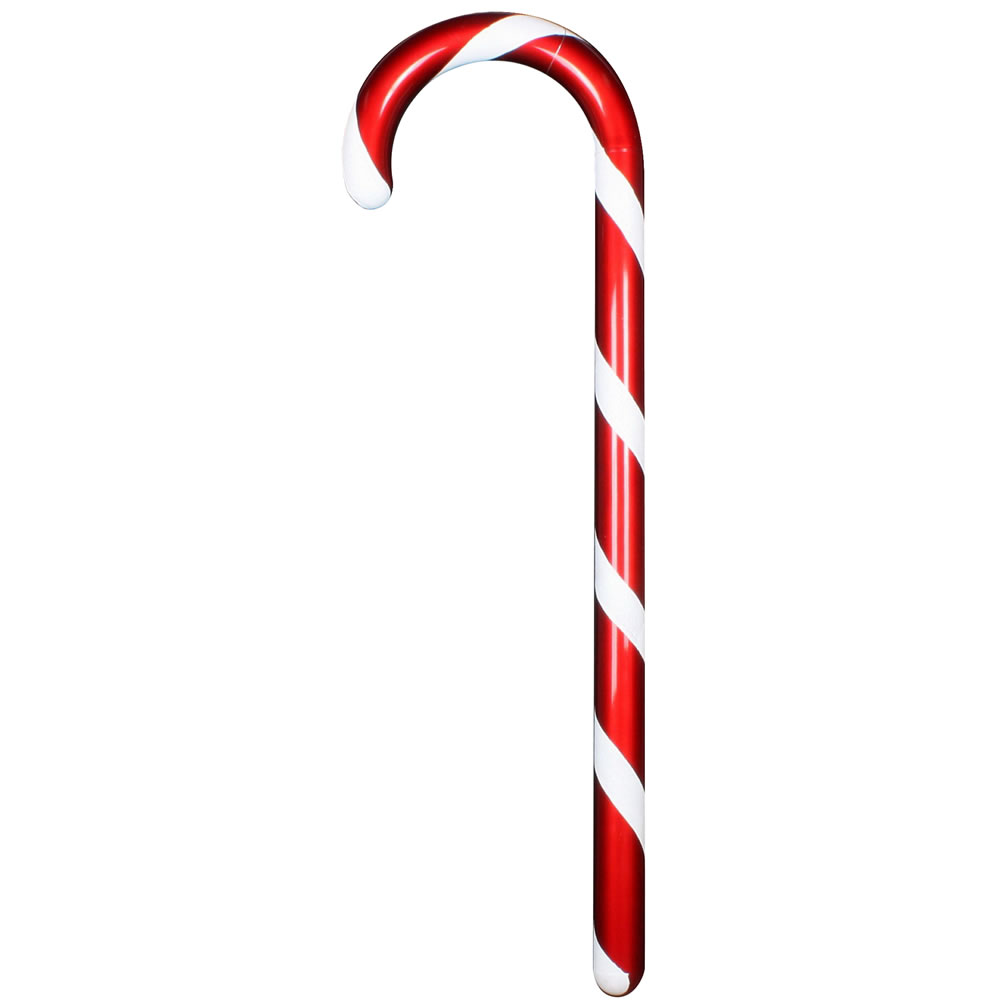 M186848 48 in. Red Candy Cane &amp; White Glitter Ornament