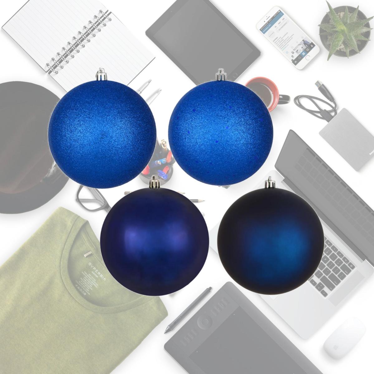 Picture of Vickerman N590731 2.75 in. Midnight Blue Assorted Ball Ornament  20 per Box 