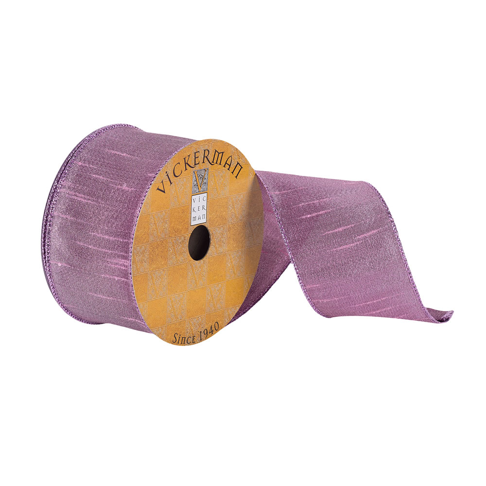 Q180437 2.5 In. X 10 Yards Purple Shimmer Woven Ribbon
