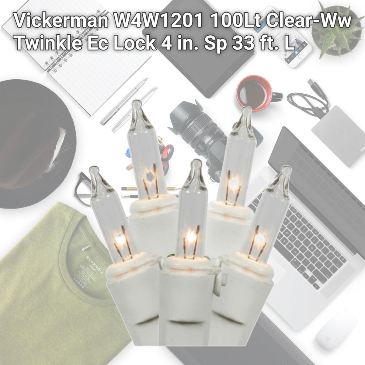 Picture of Vickerman W4W1201 100Lt Clear-Ww Twinkle Ec Lock 4 in. Sp 33 ft. L