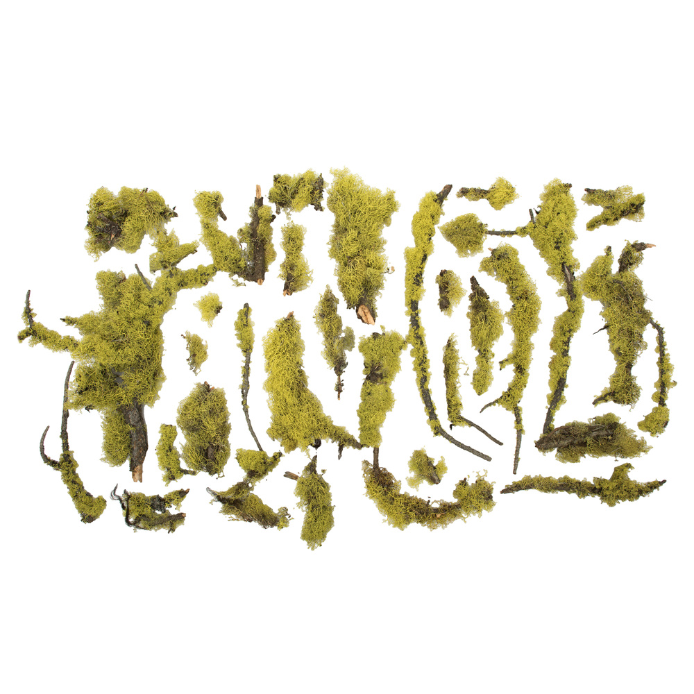 H4mob000 Natural Green Chartreuse Mossy Branches