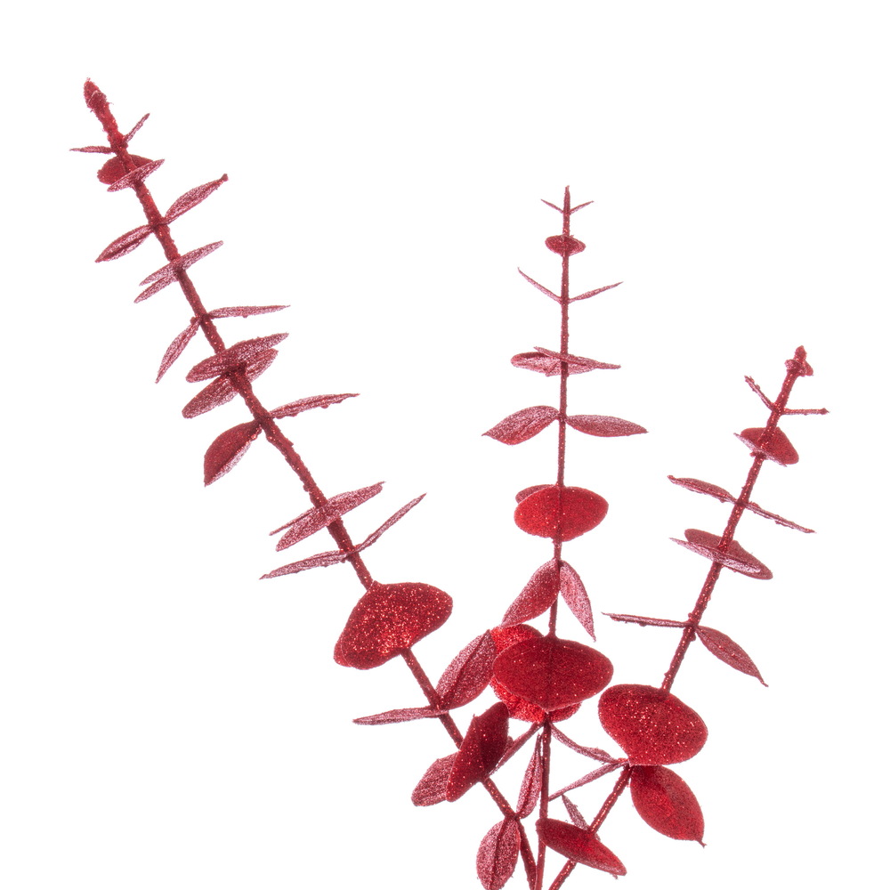 Picture of Vickerman FK223872 6 ft. Eucalyptus Glitter Garland, Red