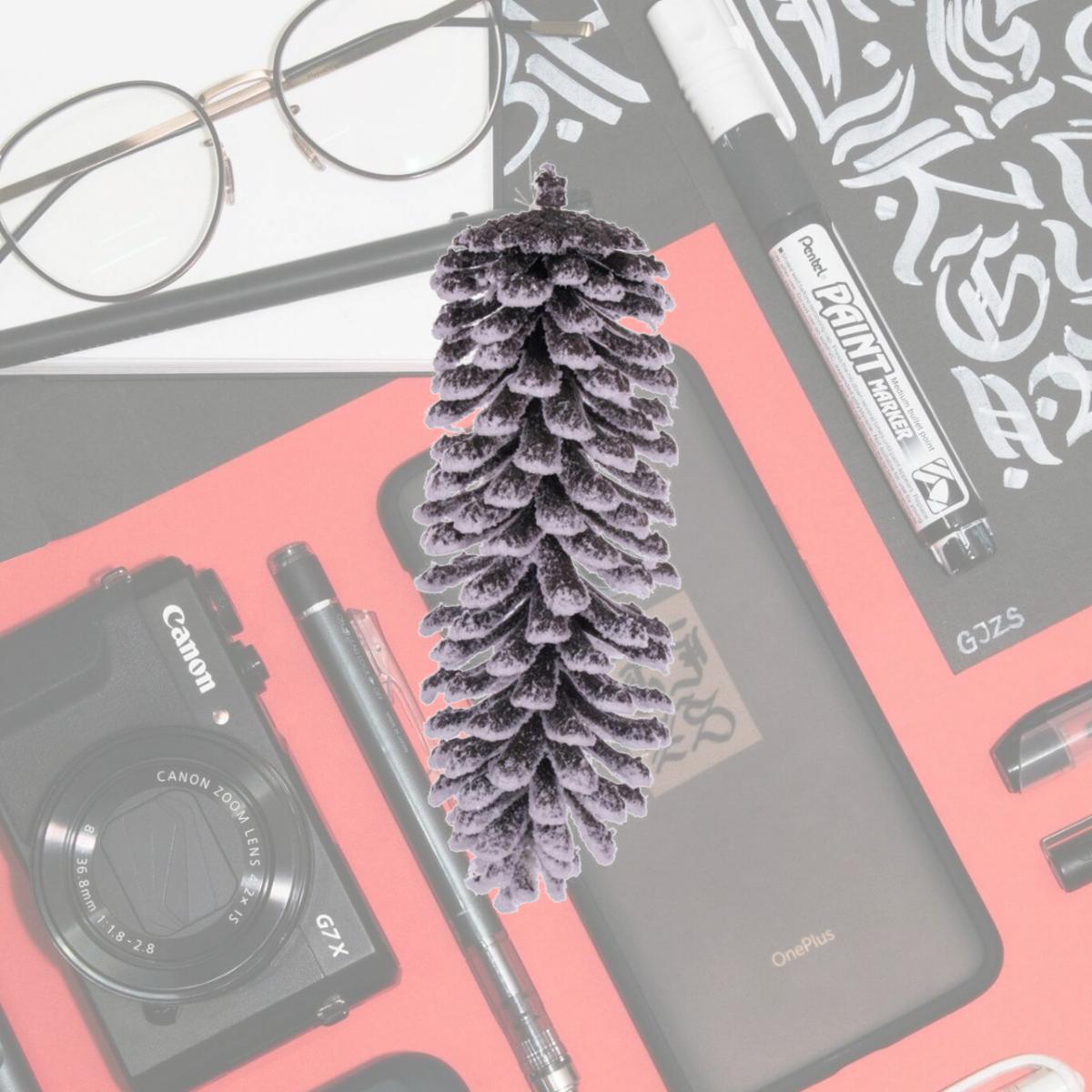 Picture of Vickerman FNT221509 9 in. Snowy Glitter Pinecone Ornament, Brown - 2 per Bag