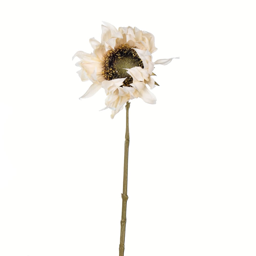 FV194522 24 in. Artificial Sunflower Stem, Ivory - Set of 4