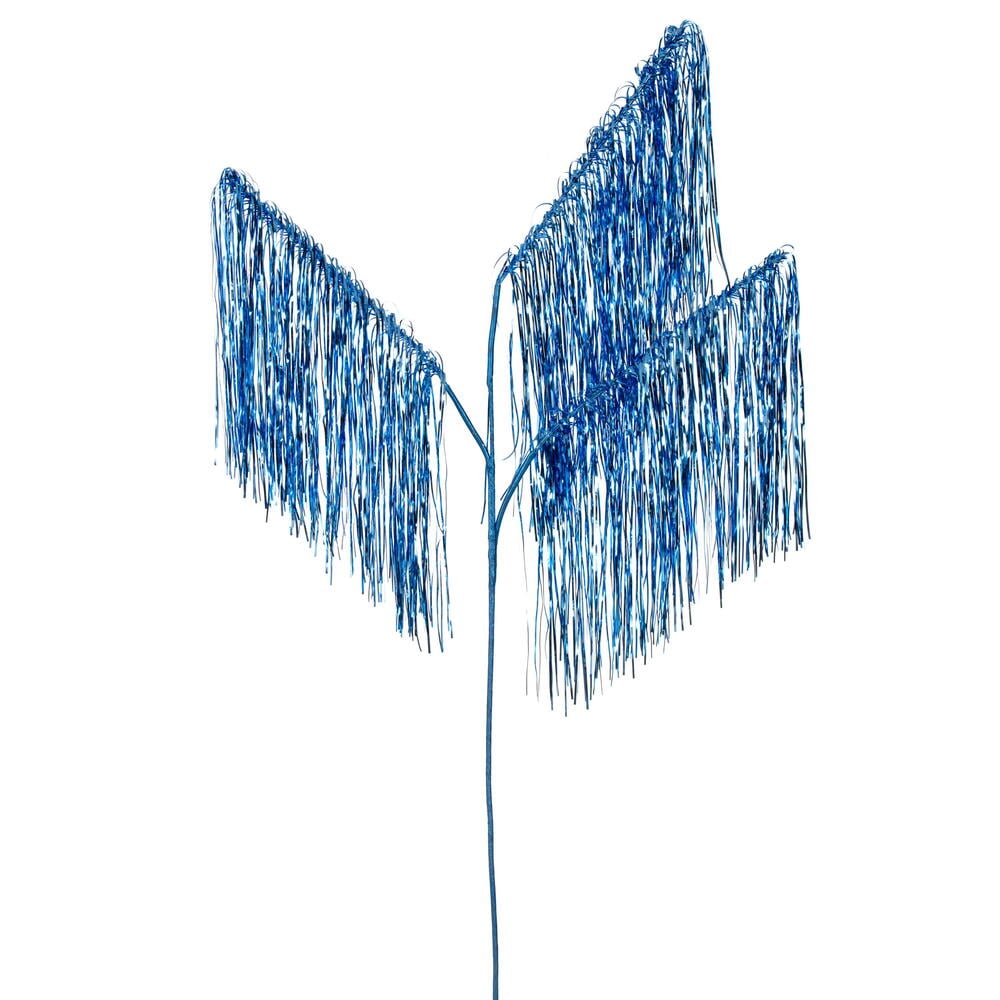 RX241302 36 in. Blue Tinsel Icicle 3-Tip Spray - Pack of 3