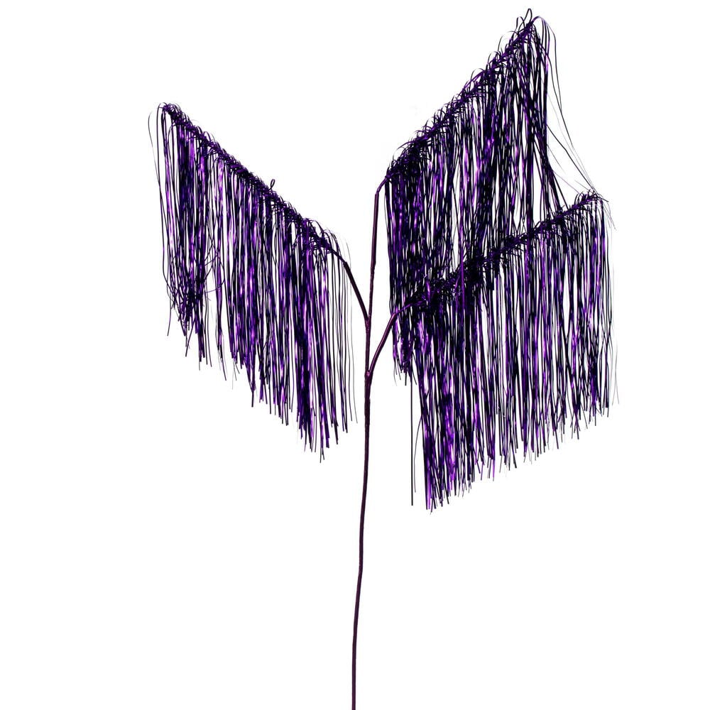 RX241366 36 in. Purple Tinsel Icicle 3-Tip Spray - Pack of 3