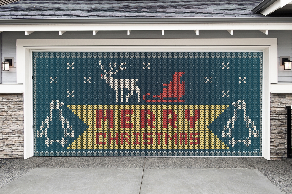 285905xmas-010 7 X16 Ft. Christmas Sweater Outdoor Holiday Door Banner Decor, Multi Color