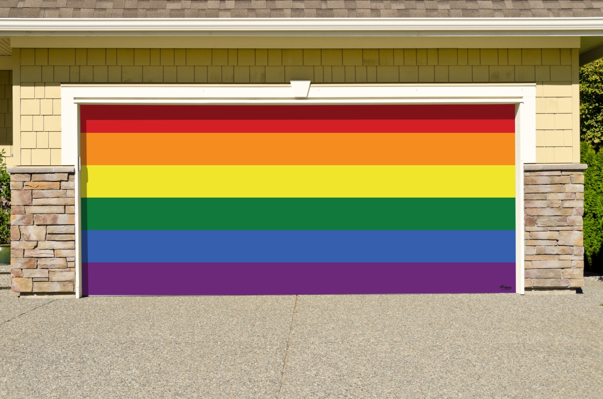 285905prde-001 7 X 16 Ft. Original Pride Outdoor Lgbt Door Mural Sign Car Garage Banner Decor, Multi Color