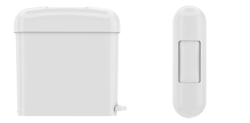Femcare Mvp Manual Sanitary Disposal Unit - White, Case Of 2