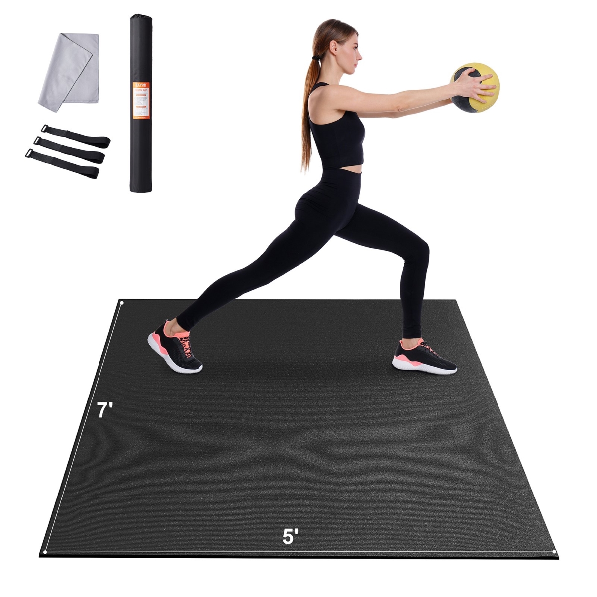 DXYJD5YC7YC0J4PNRV0 7 x 5 ft. Non Slip High Density Premium Yoga Mat