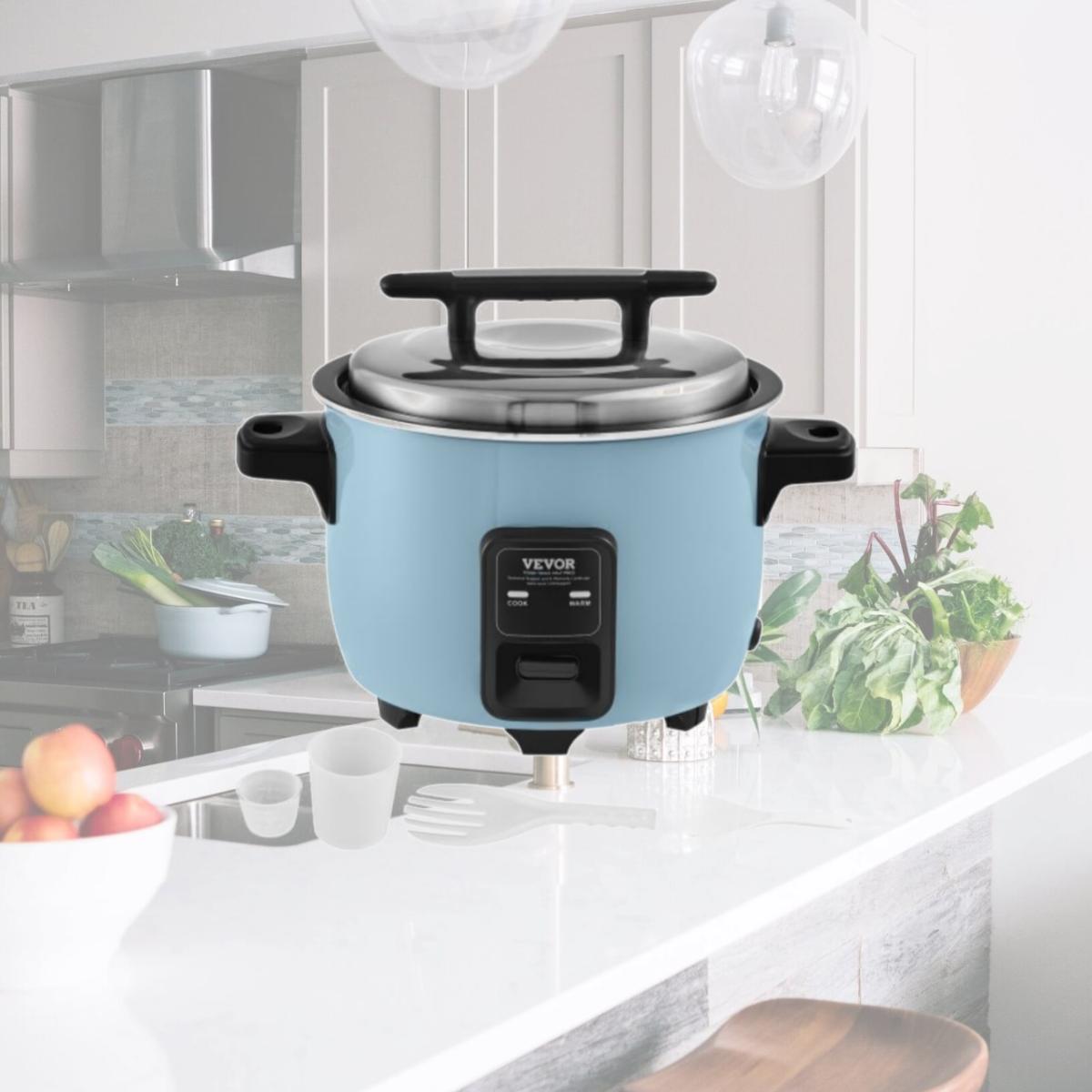 Picture of Vevor SYDFBFGS8LFGQJXTIV1 8 Liter 24 Hour Keep Warm Restaurant 40 Cup Non-Stick Pot Commercial Rice Cooker