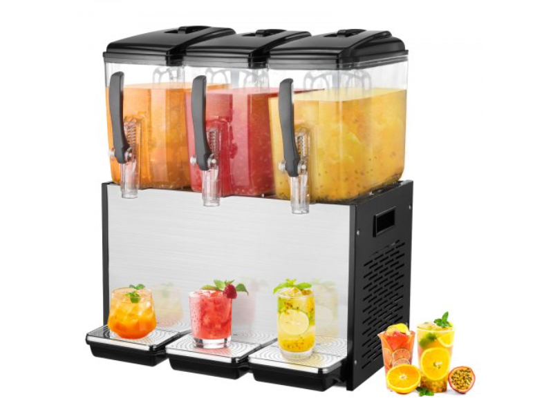 SYYLJJBSJXS1AAIQKV1 12 Liter x 3 Tanks Commercial Beverage Cold Juice Ice Drink Dispenser