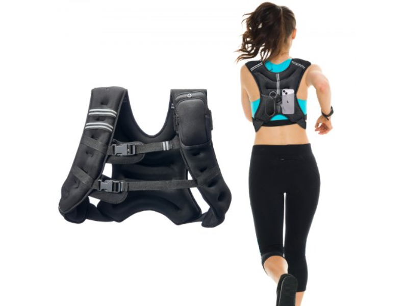 GDZLKXTS30LBD448AV0 30 lbs Strength Training Weighted Vest for Men & Women - Workout Equipment - Black