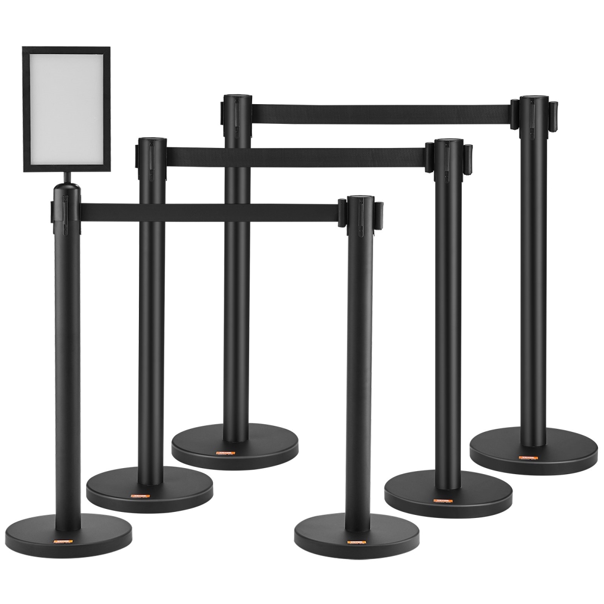 ZGGLZHSTZX6JU9ZDTV0 Crowd Control Stanchion, Pack of 6
