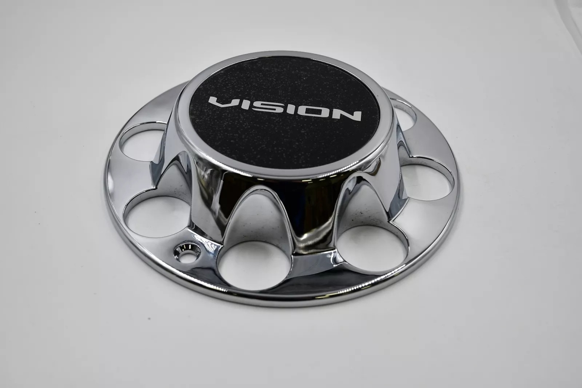 C181Z-1F Bolt-On Front Wheel Center Cap - Chrome & Black