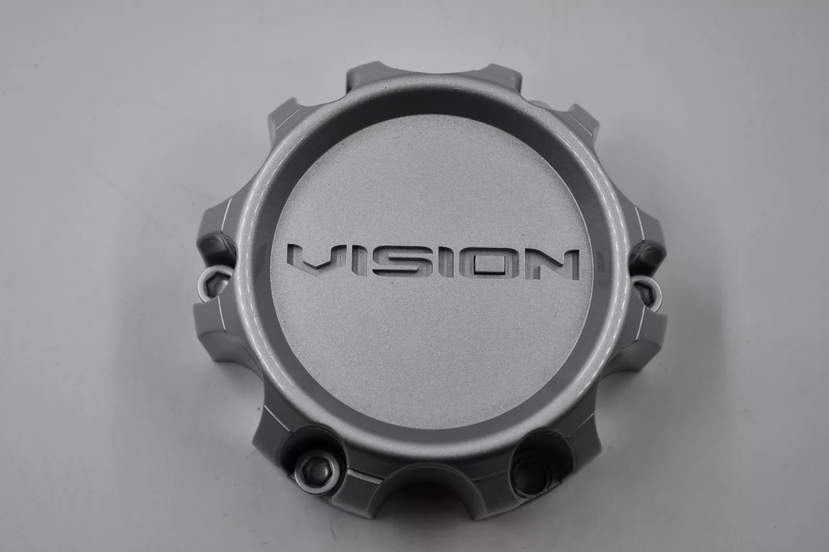C353WPS-6V 6 Lug Wheel Center Cap with Removable End Cap - Silver
