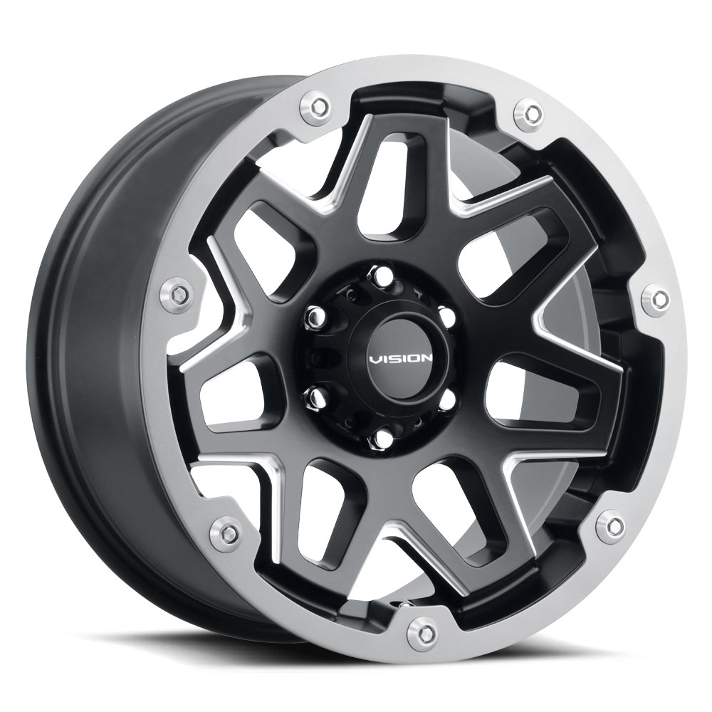 416-8965GBMG12 5 x 114.3 mm 416 Se7en Milled Spoke Wheel - Satin Black