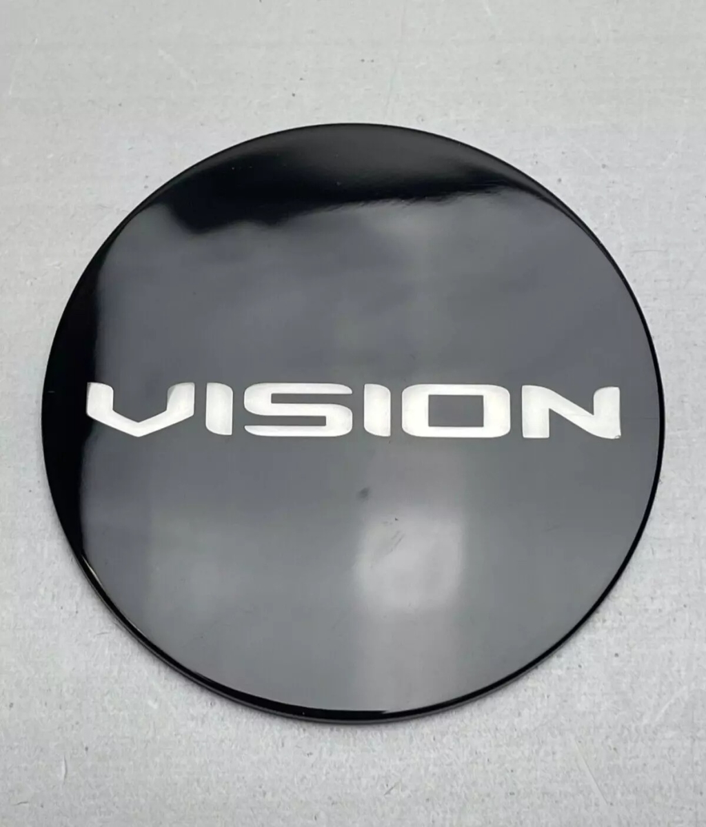 C354L-65V Wheel Center Cap with Silver Logo - Black