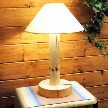 Olc T1500 Northoods Table Lamp With Tan Shade - Clear