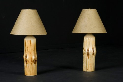 Oflc T1500 Wilderness Table Lamp With Tan Shade - Clear