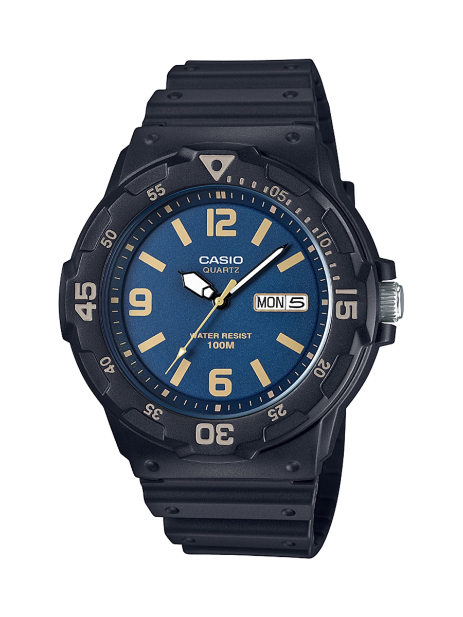 Mrw200h-2b3vcf Resin Dive Mens Watch, Black & Blue