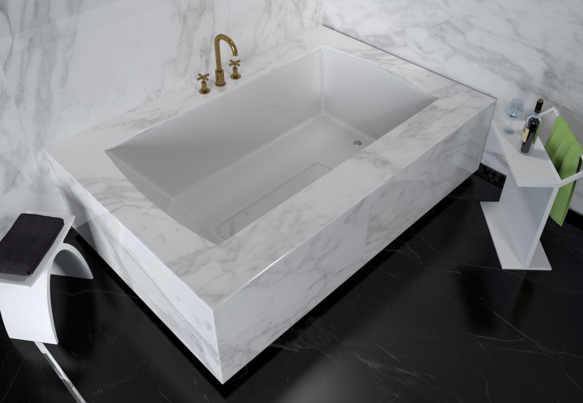 Ovo6032umwht 60 X 32 In. Contemporary Rectangular Acrylic Undermount Bath Tub, White