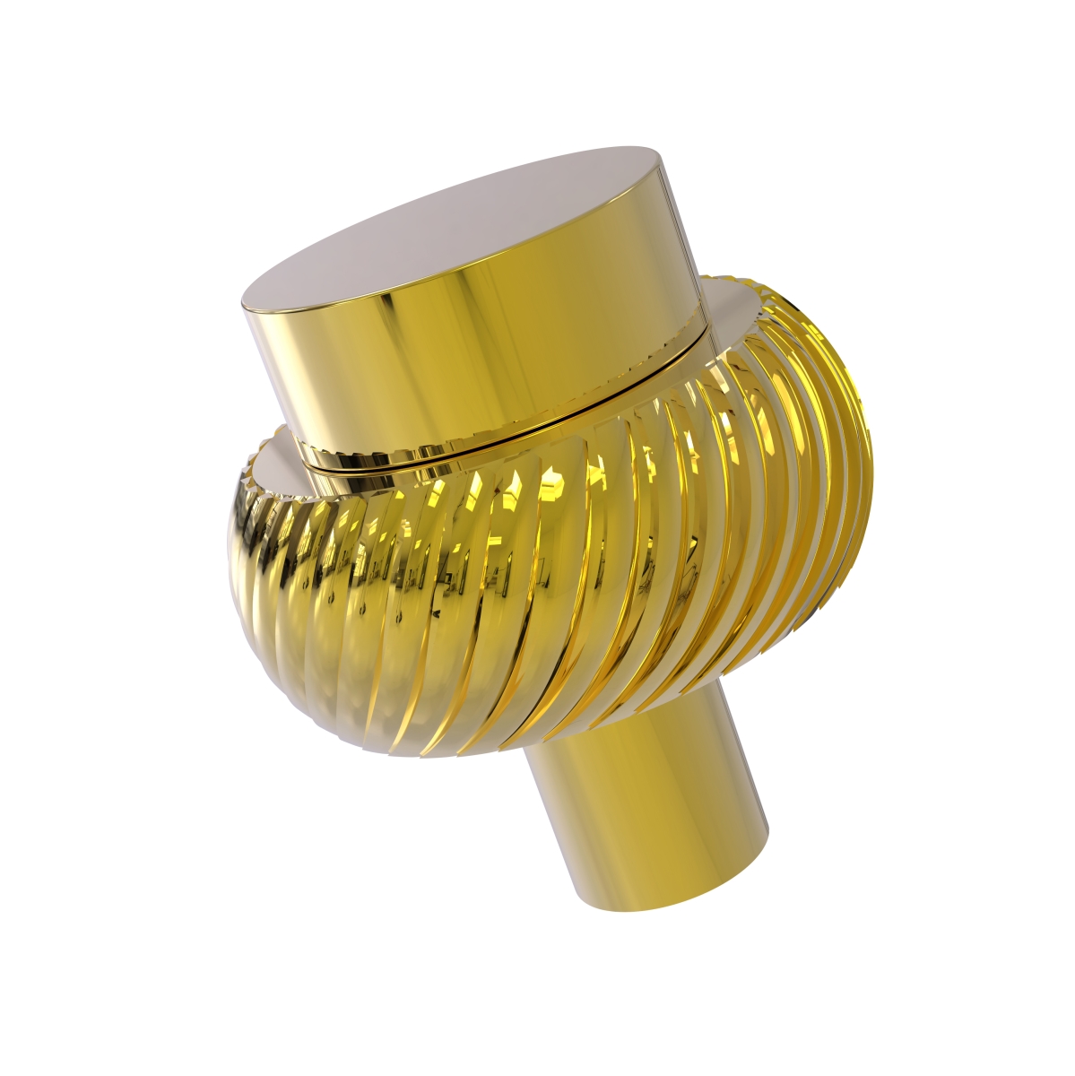 101t-unl 1.5 X 1.5 X 1.5 In. Cabinet Knob With Twist Ring, Unlacquered Brass