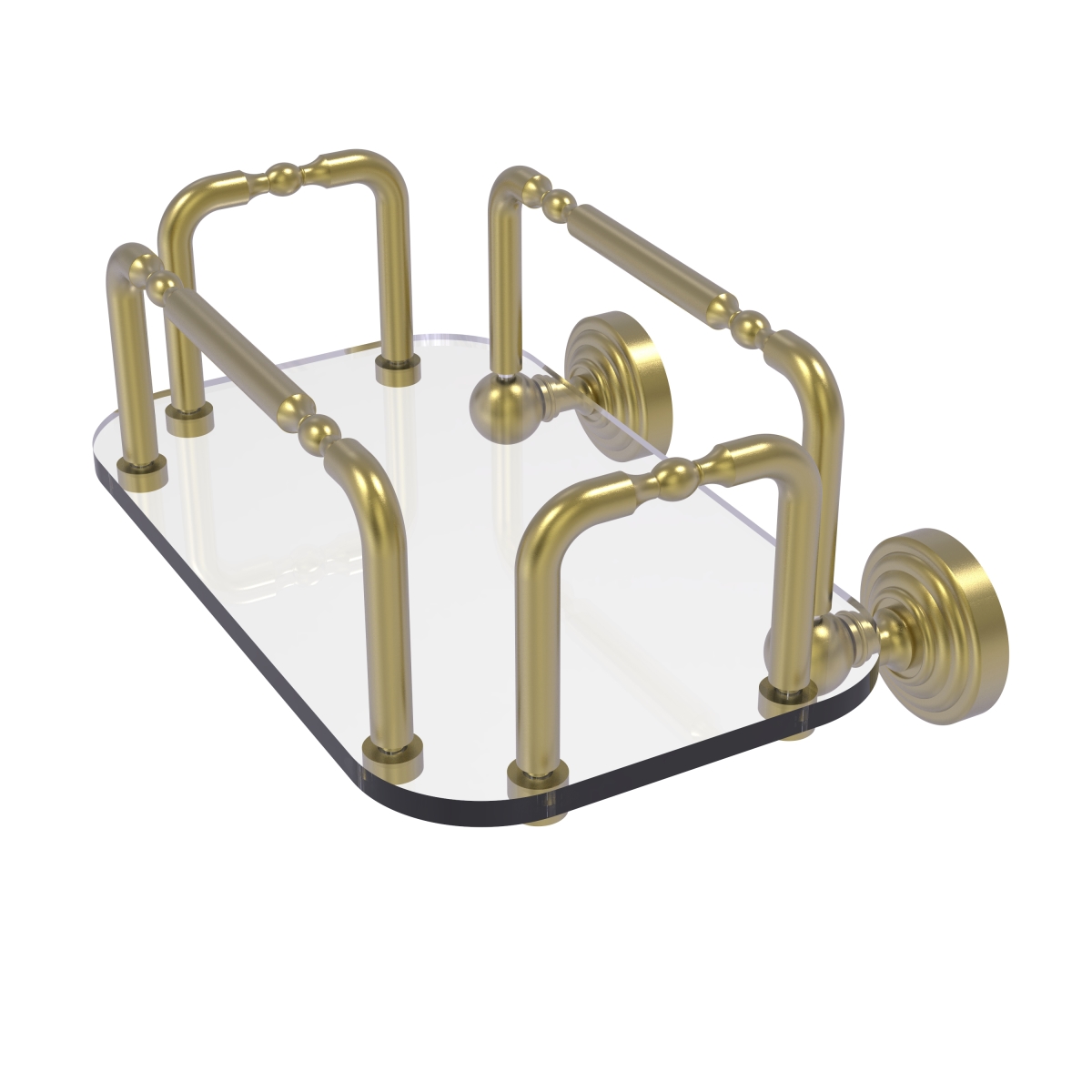 Gt-2-wp-sbr Waverly Place Wall Mounted Guest Towel Holder, Satin Brass
