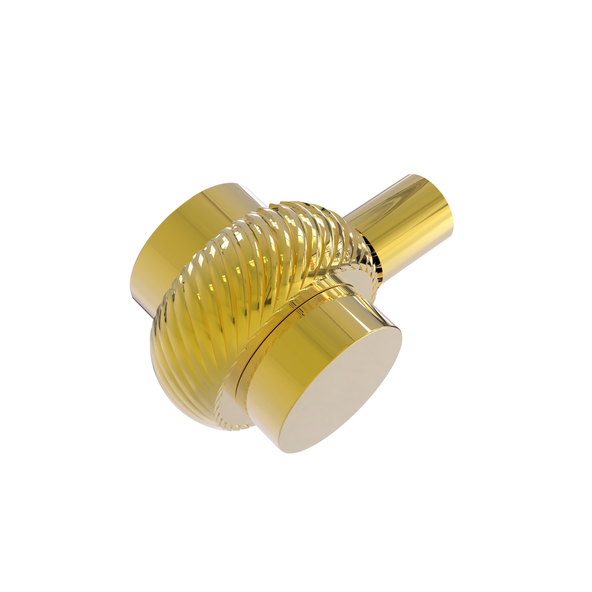 102t-unl 1.5 X 1.5 X 1.5 In. Cabinet Knob With Twist Ring, Unlacquered Brass