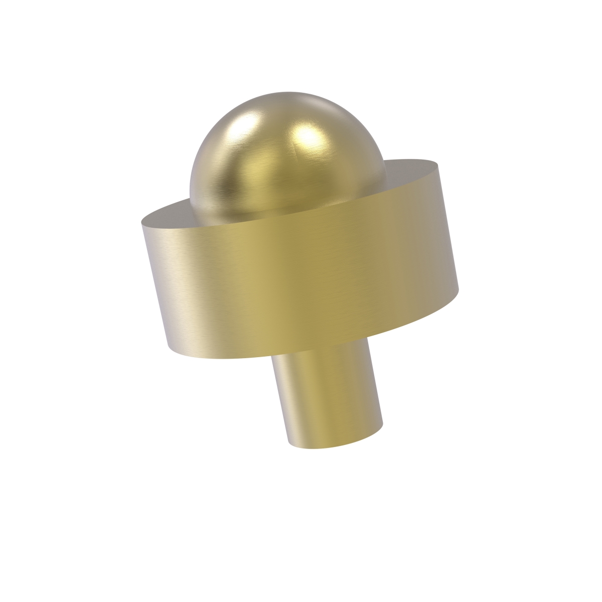 101a-sbr 1.5 X 1.5 In. Cabinet Knob With Smooth Ring Style, Satin Brass