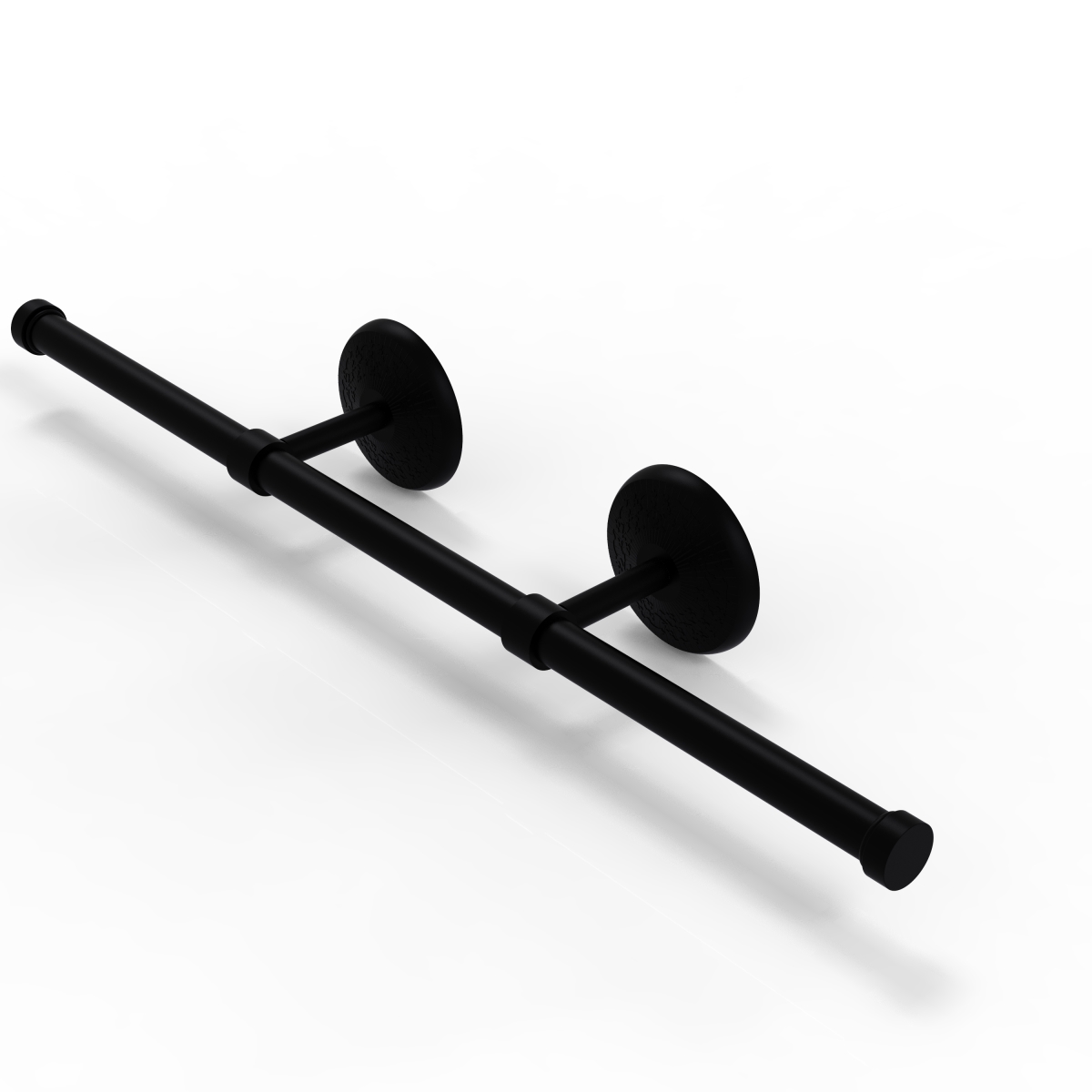 Mc-gt-3-bkm Monte Carlo Collection Wall Mounted Horizontal Guest Towel Holder, Matte Black
