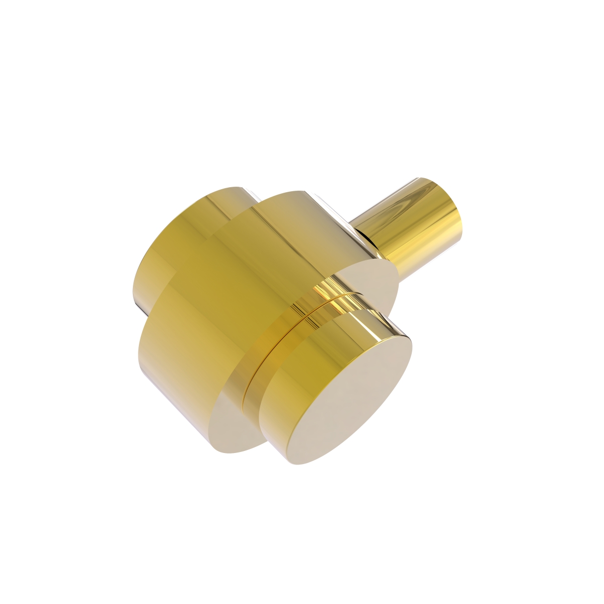 102-unl 1.5 X 1.5 X 1.5 In. Cabinet Knob With Smooth Ring, Unlacquered Brass