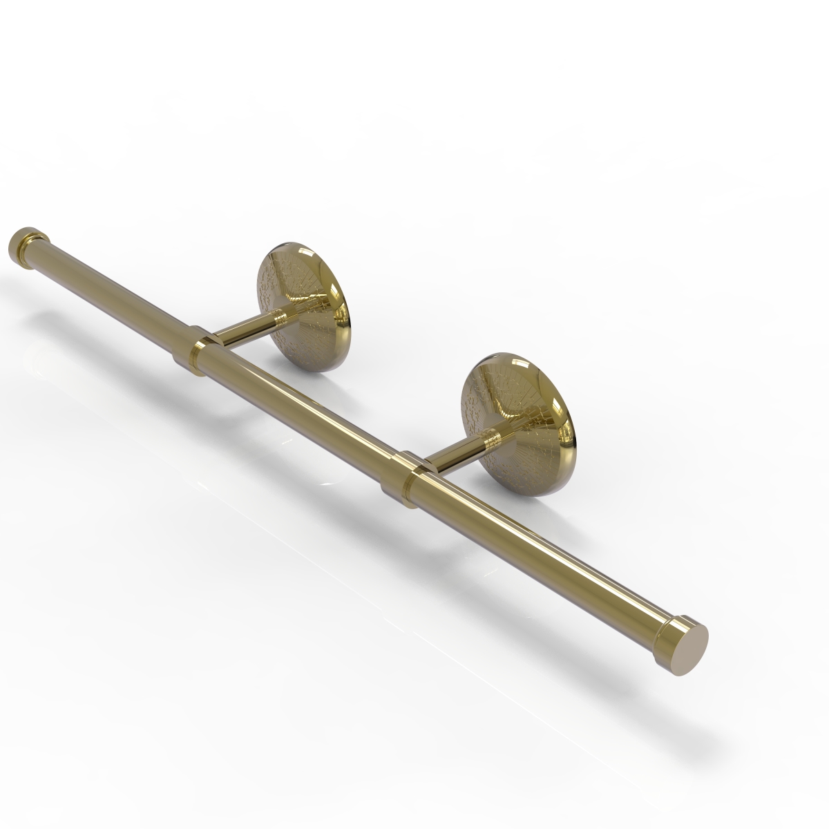 Mc-gt-3-unl Monte Carlo Collection Wall Mounted Horizontal Guest Towel Holder, Unlacquered Brass