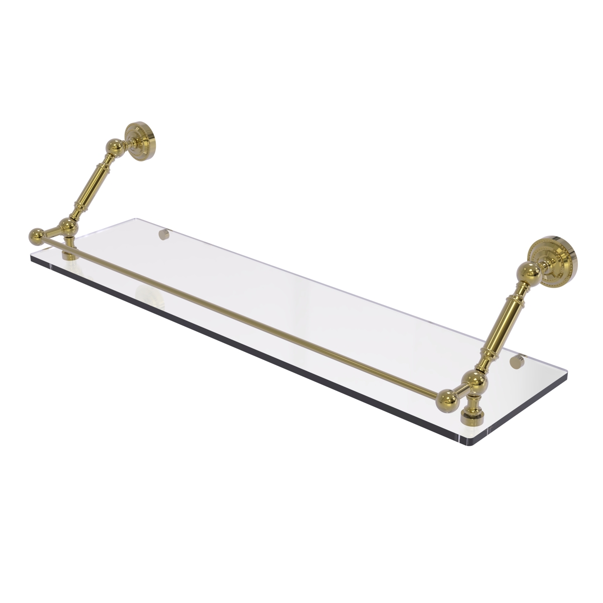 UPC 013895232814 product image for DT-1-30-GAL-UNL 30 in. Dottingham Floating Glass Shelf with Gallery Rail, Unlacq | upcitemdb.com