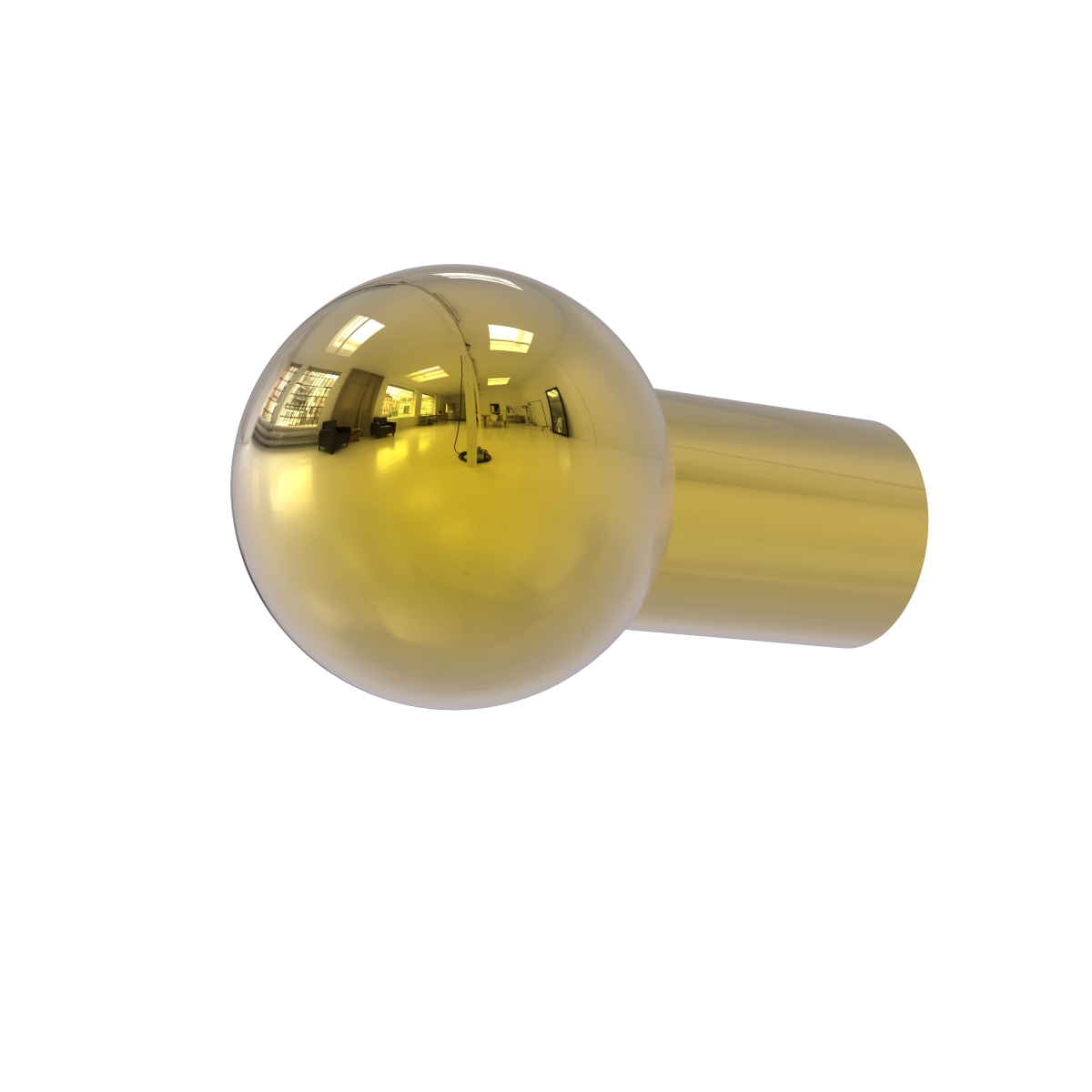 C-10-unl 1.25 In. Cabinet Hardware Knob, Unlacquered Brass