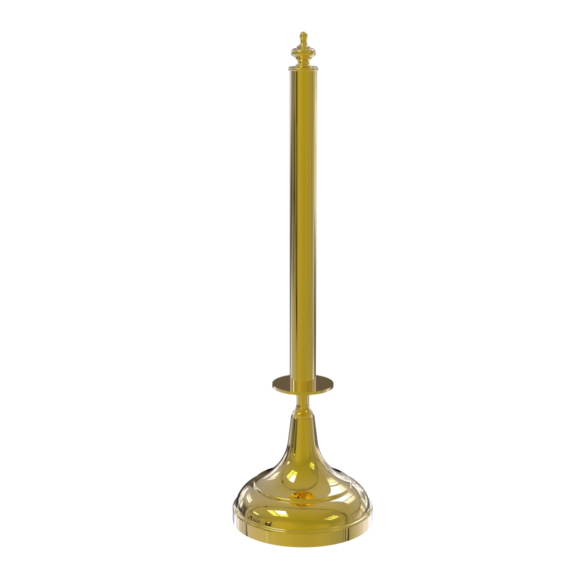 1052-unl Traditional Counter Top Kitchen Paper Towel Holder, Unlacquered Brass