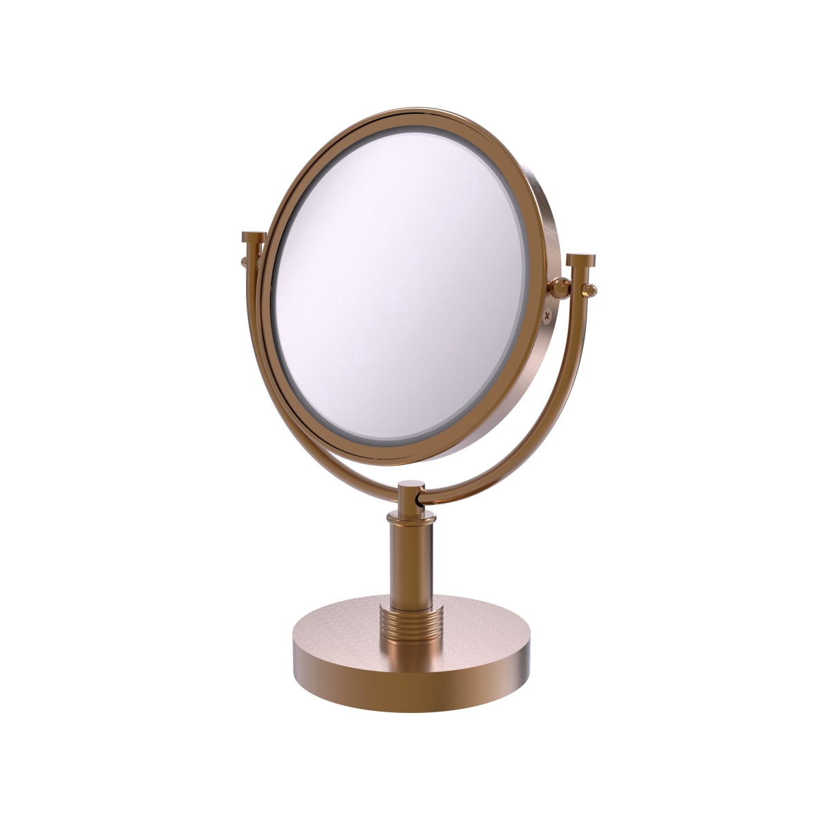 Dm-4g-3x-bbr Grooved Ring Style 8 In. Vanity Top Make-up Mirror 3x Magnification, Brushed Bronze
