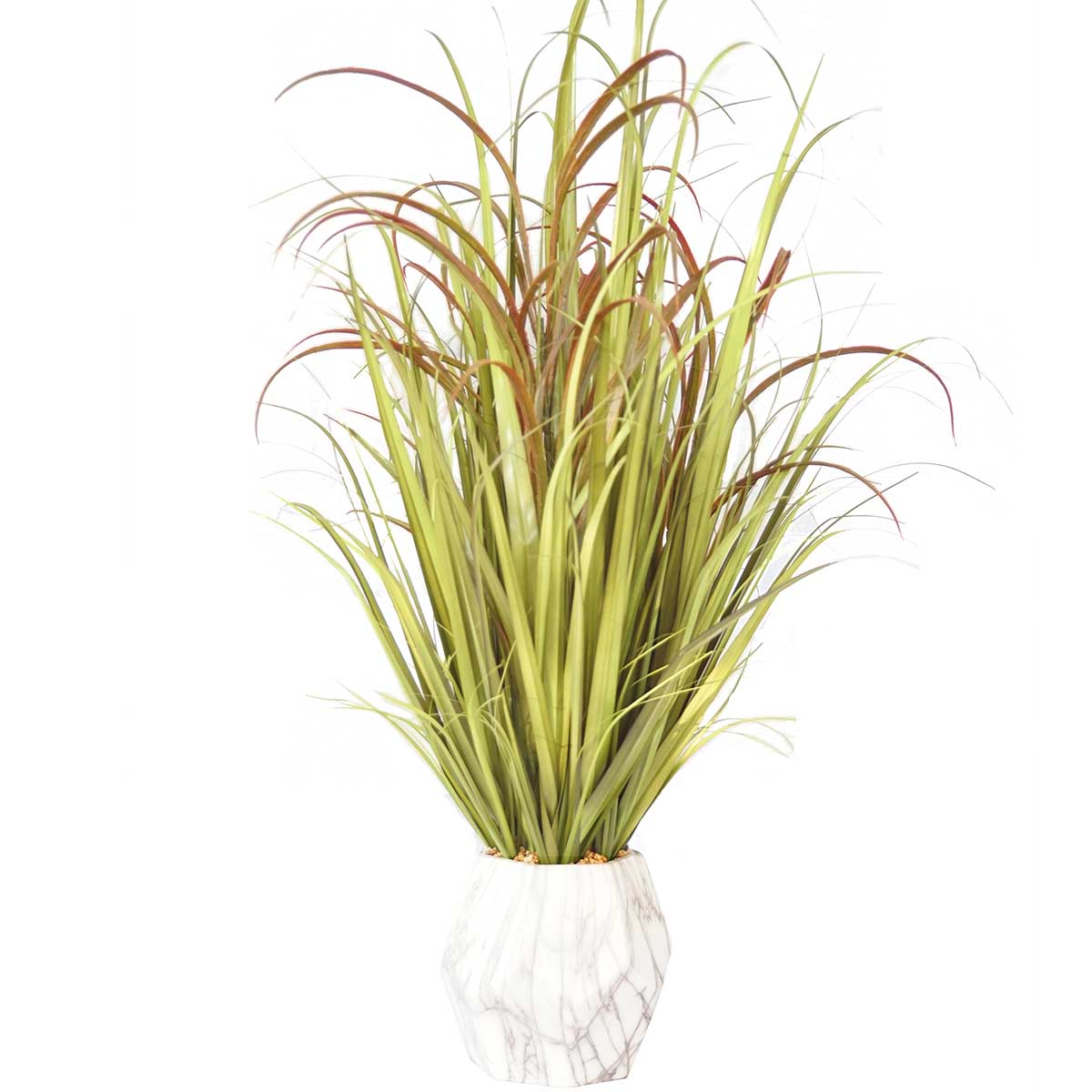 Vha102460 Plastic Grass & Onion Grass In Ceramic Pot