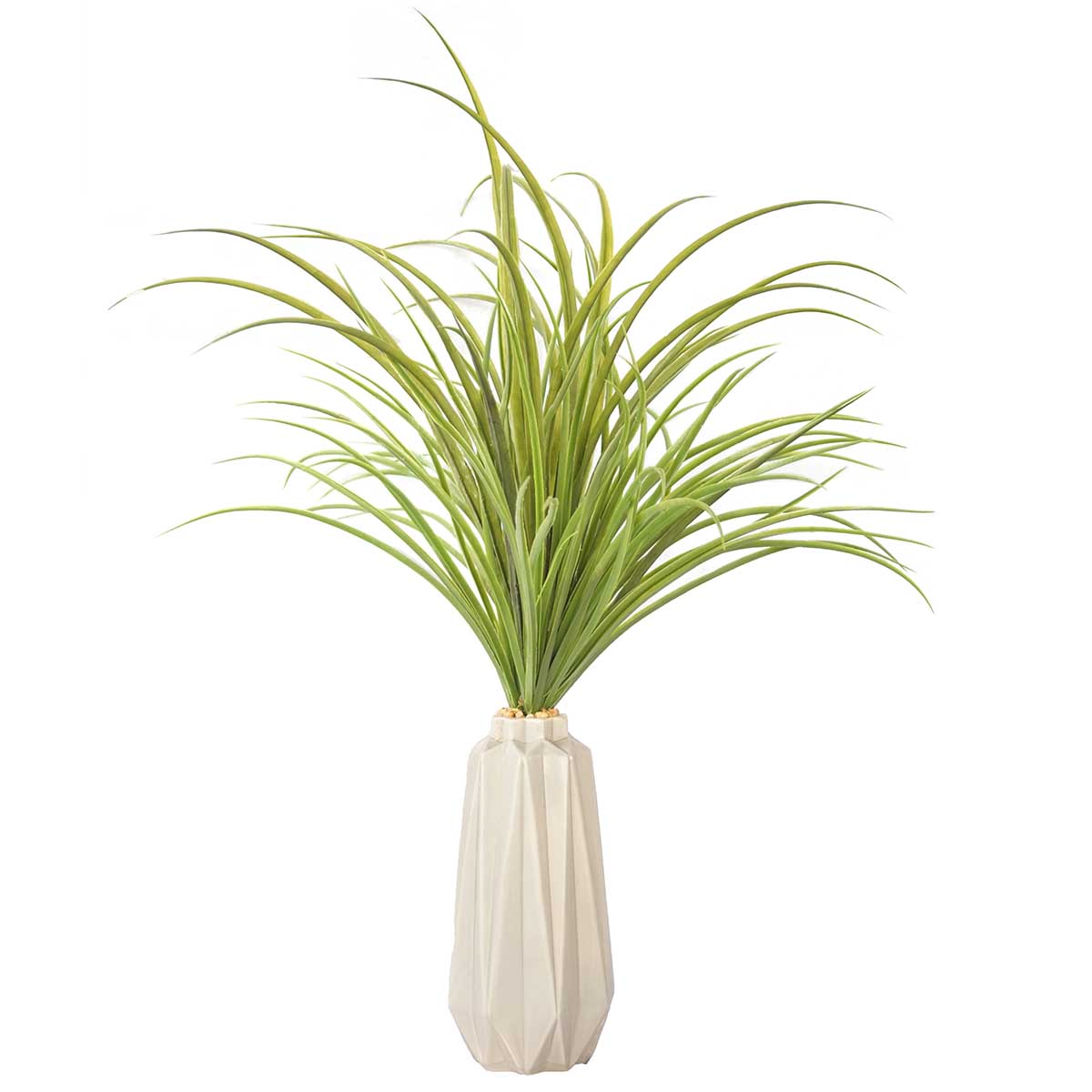 Vha102466 Plastic Grass In Ceramic Vase - Grey