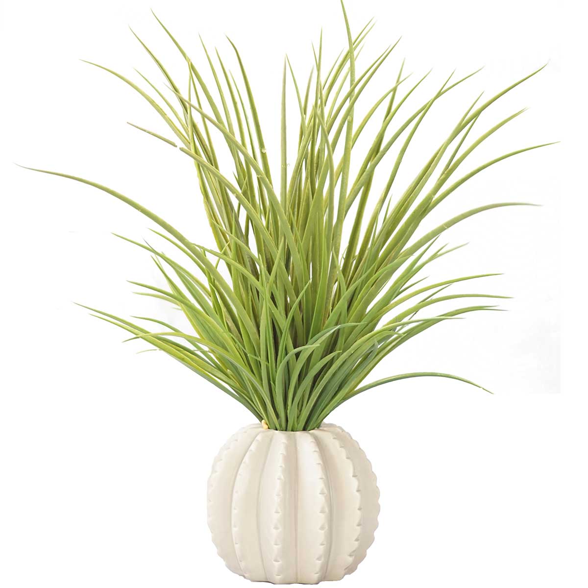 Vha102470 Plastic Grass In Ceramic Vase, Taupe