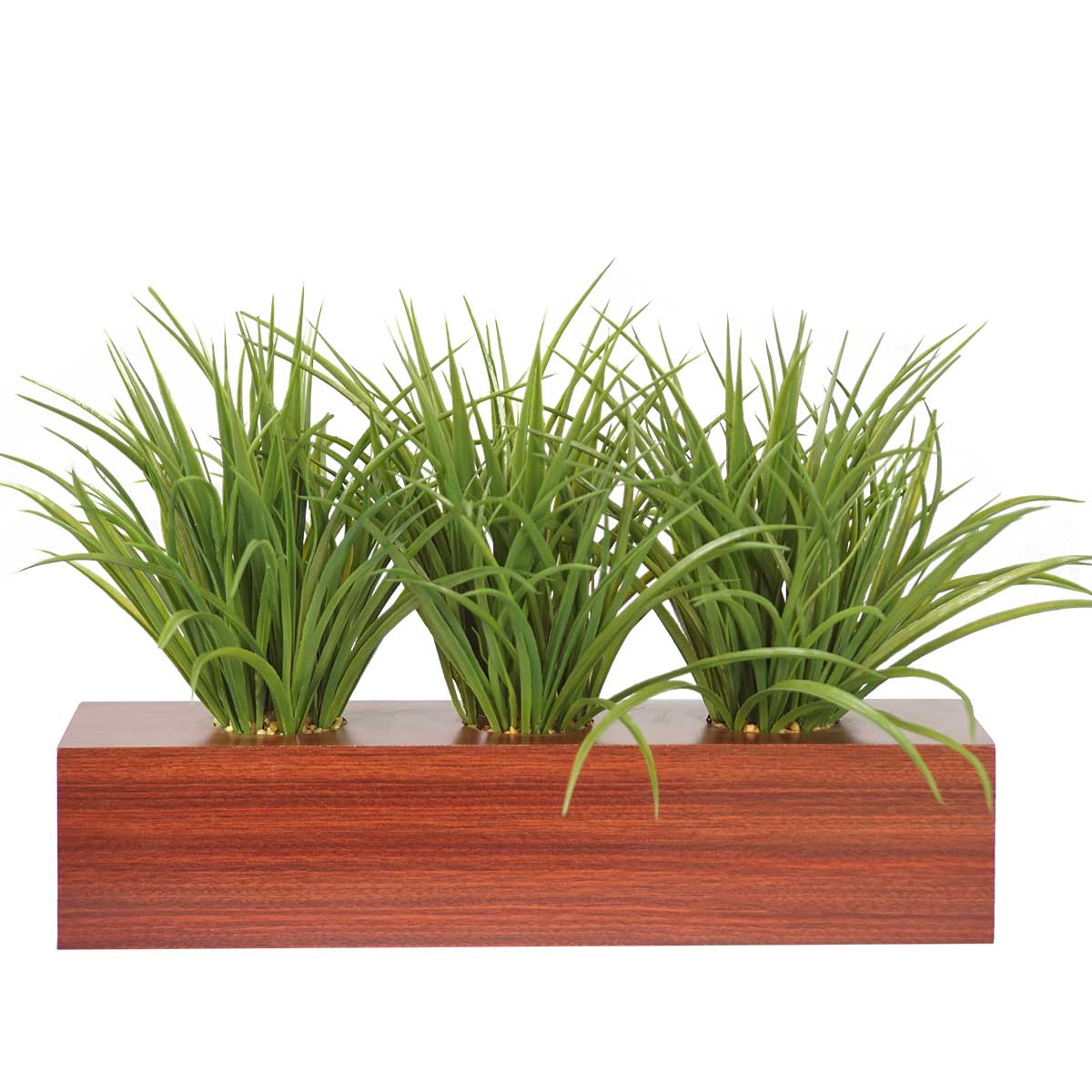 Vha102475 Plastic Grass In Wooden Pot