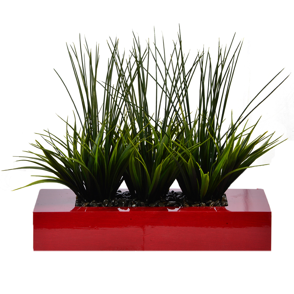 Vha100353.red 14 In. Tall Grass In Pot, Designer Red